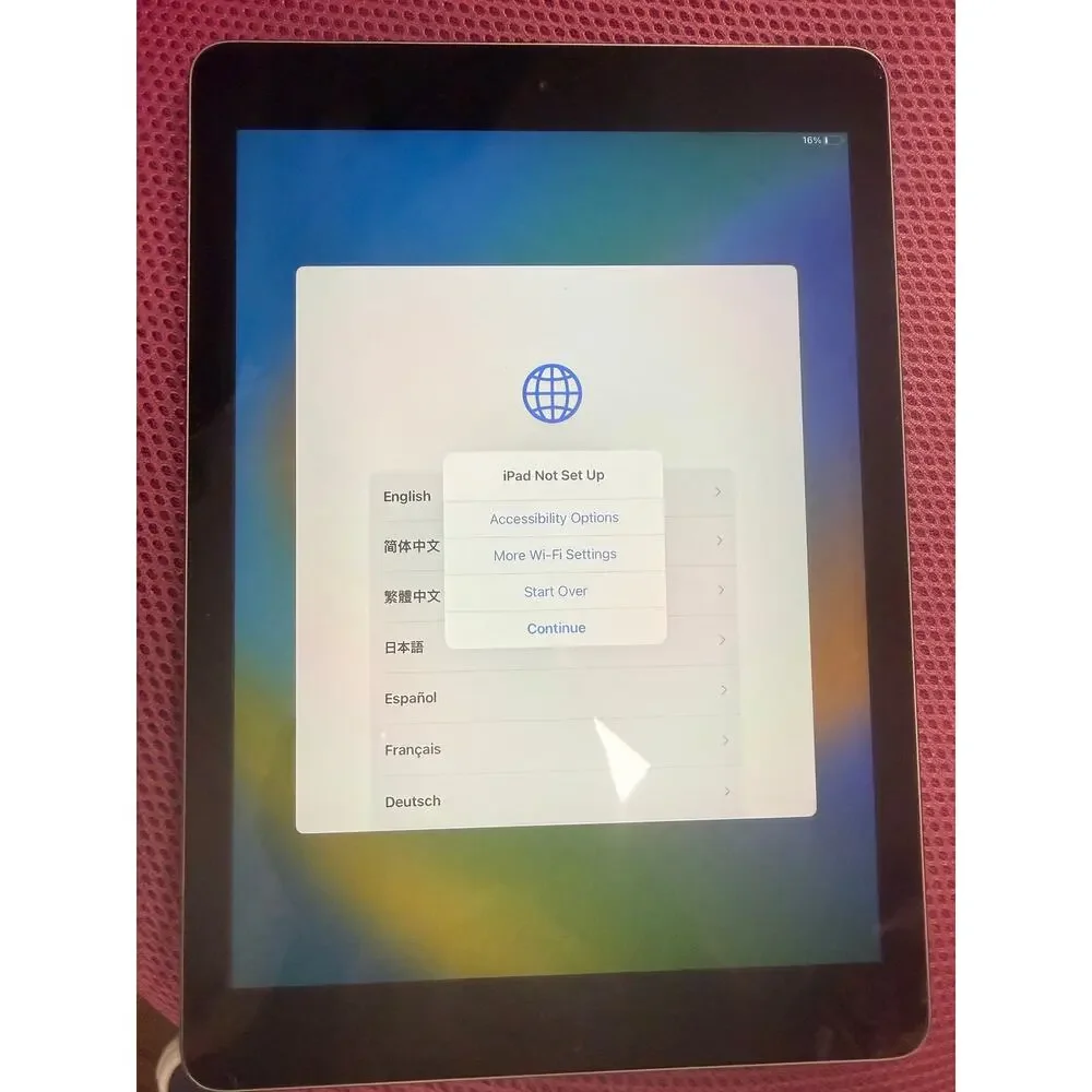 Apple iPad 5th Gen 32GB WiFi Space Gray A1822 Reset Ready Padded Sleeve